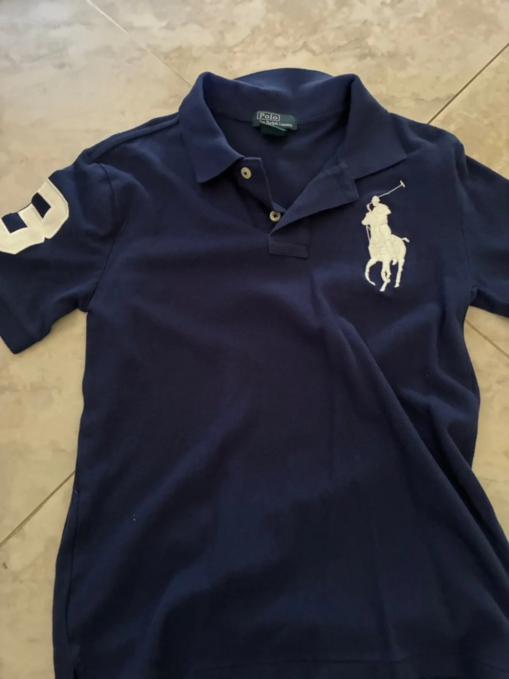 Ralph Lauren Navy Polo with Embroidered Logo